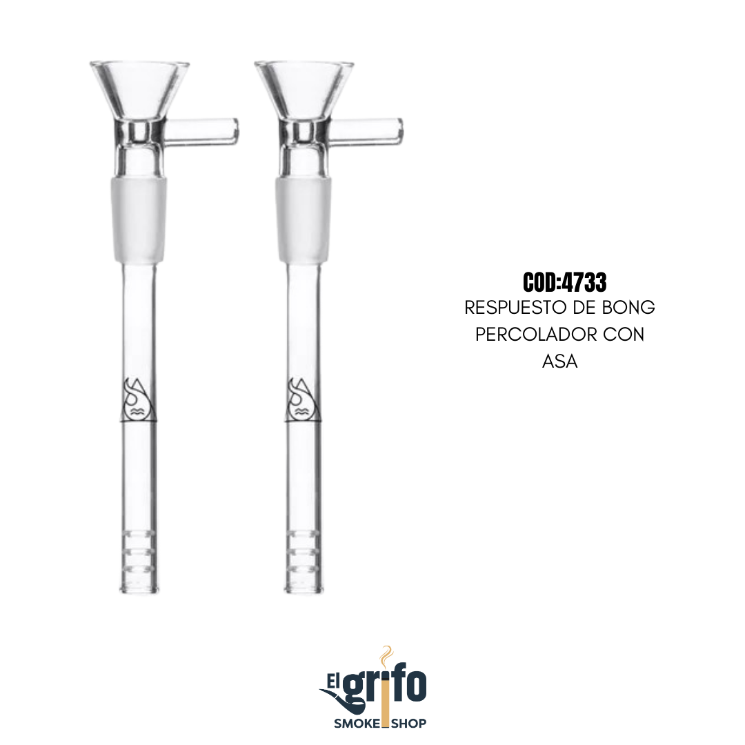 REPUESTO DE BONG PRECOLADOR CON ASA VIDRIO RESPUESTOS DE BONG PIPA FUMAR AGUA