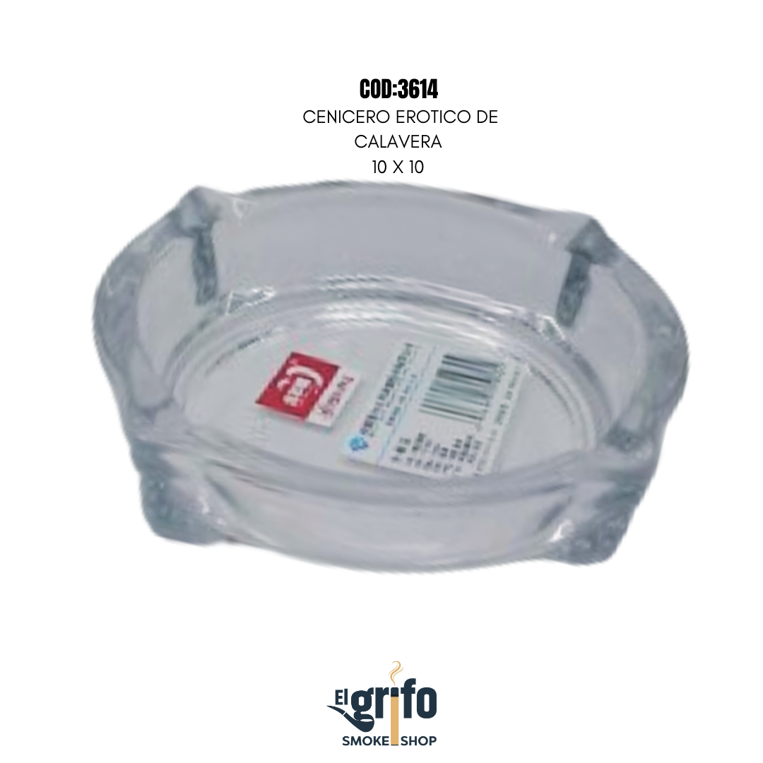 cenicero erotico de calabera cenicero vidrio