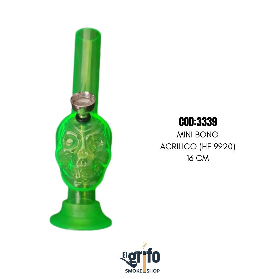 mini bong acrilico pequeño agua