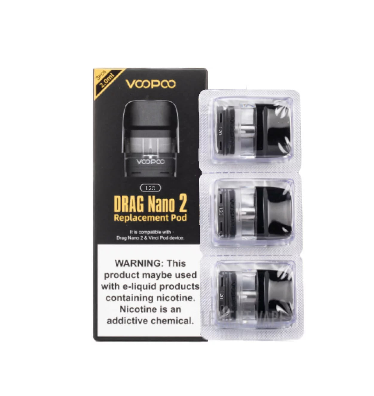 VOOPOO DRAG NANO 2 CARTRIDGE CARTUCHO REPUESTO REMPLAZO POD DRAG NANO 2 1.2 HM