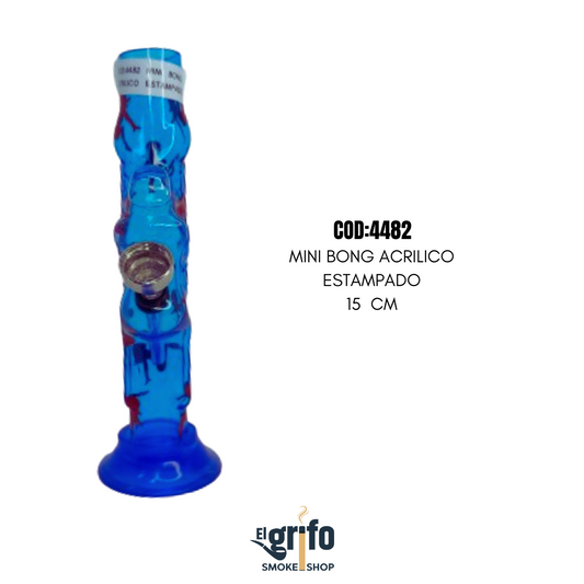 mini bong acrilico estampado agua pequeño