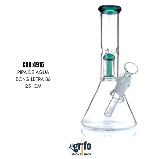 pipa agua bong vidrio bong letra b6 grande