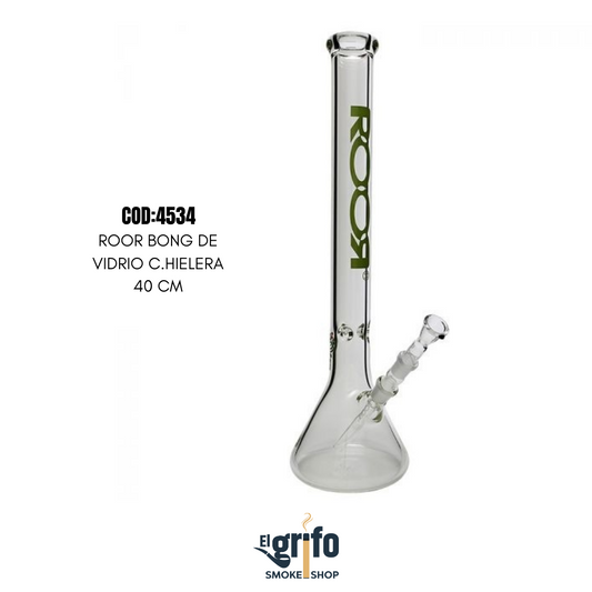 BONG PIPA AGUA PIPA FUMAR AGUA BONG ROOR DE IDRIO C HIELERA GRANDE 40 CM