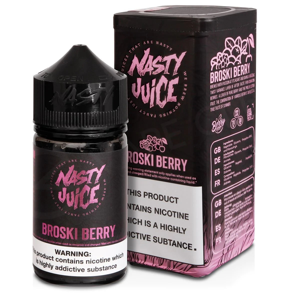 liquido para vape nasty juice broski berry