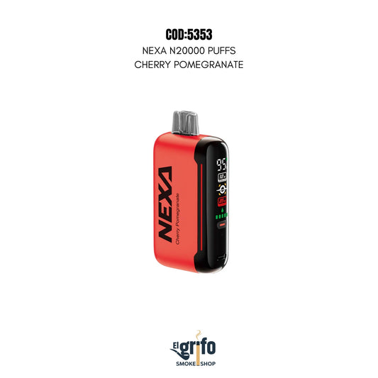 VAPE DESECHABLE NEXA 20MIL 20K PUFFS CHERRY POMEGRANTE CEREZA GRANADA