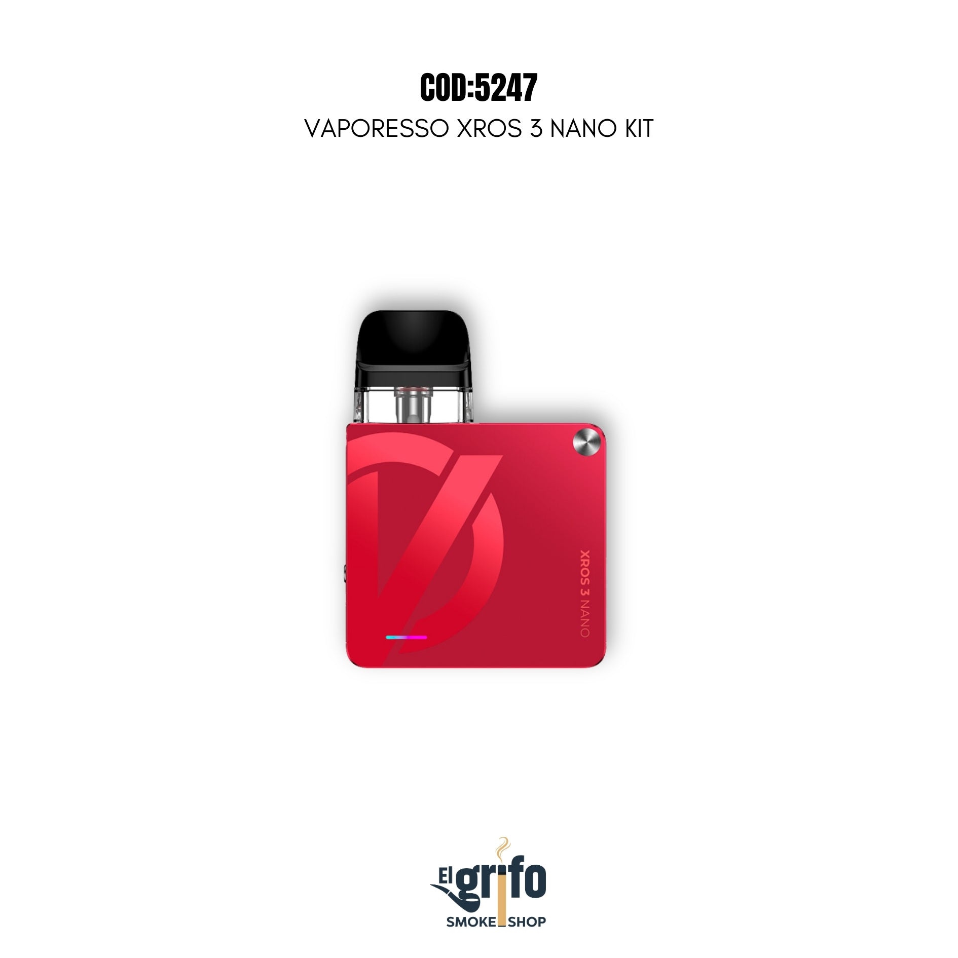 Vaporesso XROS 3 Nano Kit recargable ROJO