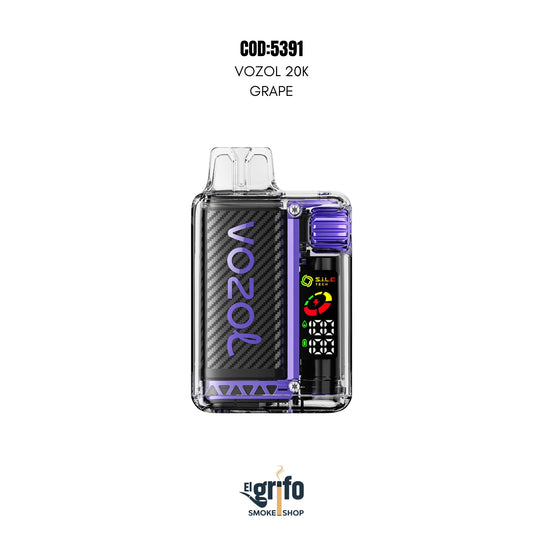 VAPE DESECHABLE VOZOL 20MIL 20K PUFFS grape uva