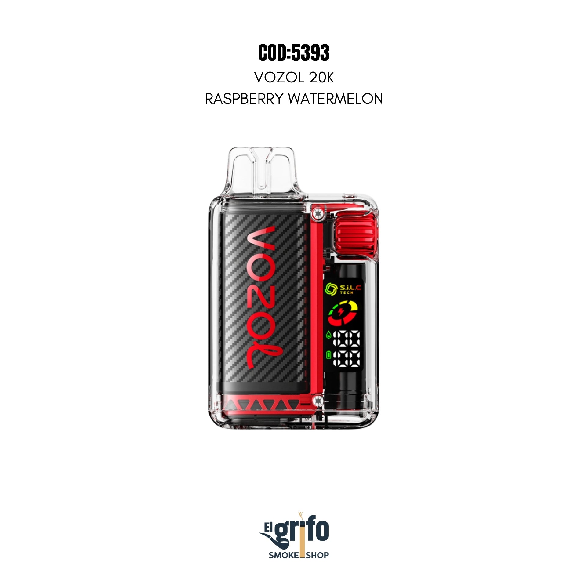 VAPE DESECHABLE VOZOL 20MIL 20K PUFFS raspberry watermelon frambuesa y sandia