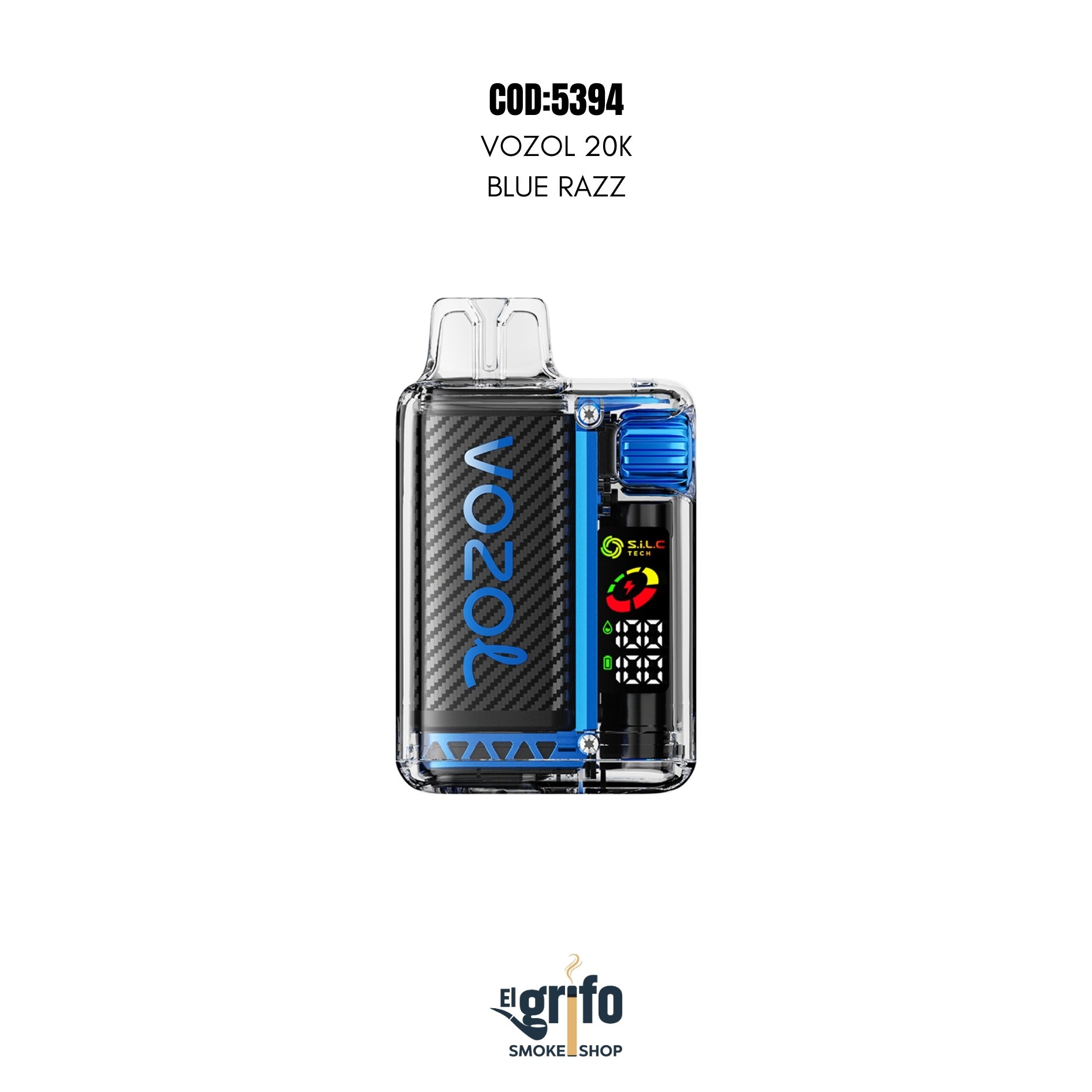 VAPE DESECHABLE VOZOL 20MIL 20K PUFFS blue razz frambuesa azul